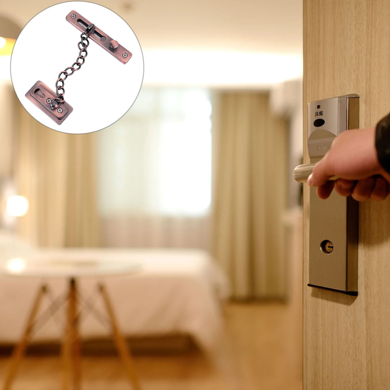 

Замок-цепочка для двери, замок с защелкой, сверхмощный, из нержавеющей стали, латуни, полированное литье