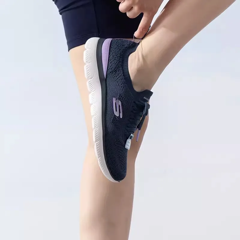 Skechers Женская спортивная обувь Летняя новая модная дышащая повседневная Легкая