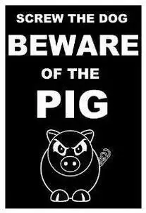ПредупреПредупреждение ющий винт Bobdsa Mrute, собака Остерегайтесь свиньи, знак 8x12, металлический бар, украшение гостиной, украшение ресторана, железный Pa