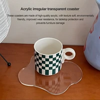 acrylic irregular coaster creative decorative plate coaster mug pad coffee cup coaster dining table ornaments shooting props