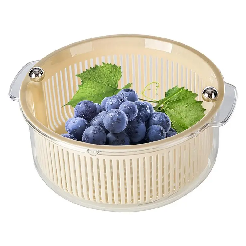 

Strainers And Colanders Rotaory Hollow Out Food Strainers Over Sink Colander Strainer Kitchen Gadgets Double Layer Heavey Duty