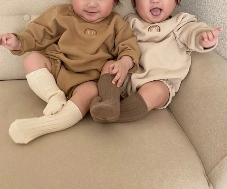 2022 Autumn New Children's Clothing Korean  Baby Romper Net Red Baby's Romper Embroidered Onesie