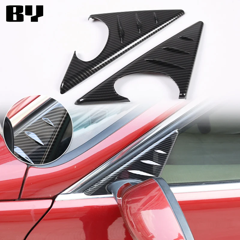 Абс углеродное волокно A-pillar Window треугольное стекло декоративная крышка отделка