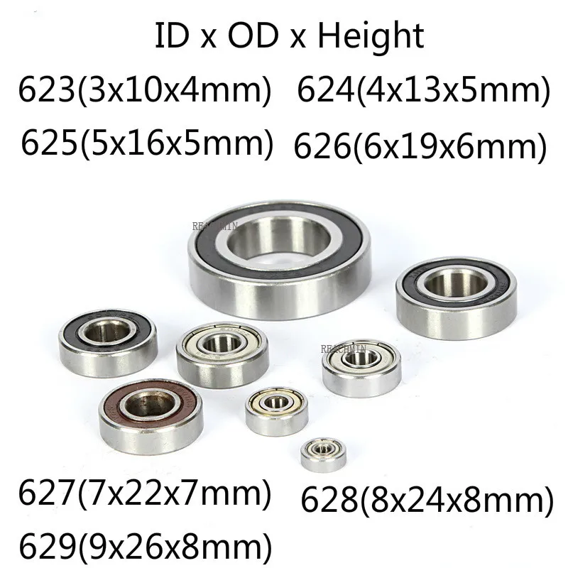 Deep Groove Ball Bearing Metal Shielded Miniature Mini Small 623 624 625 626 627 628 629 |