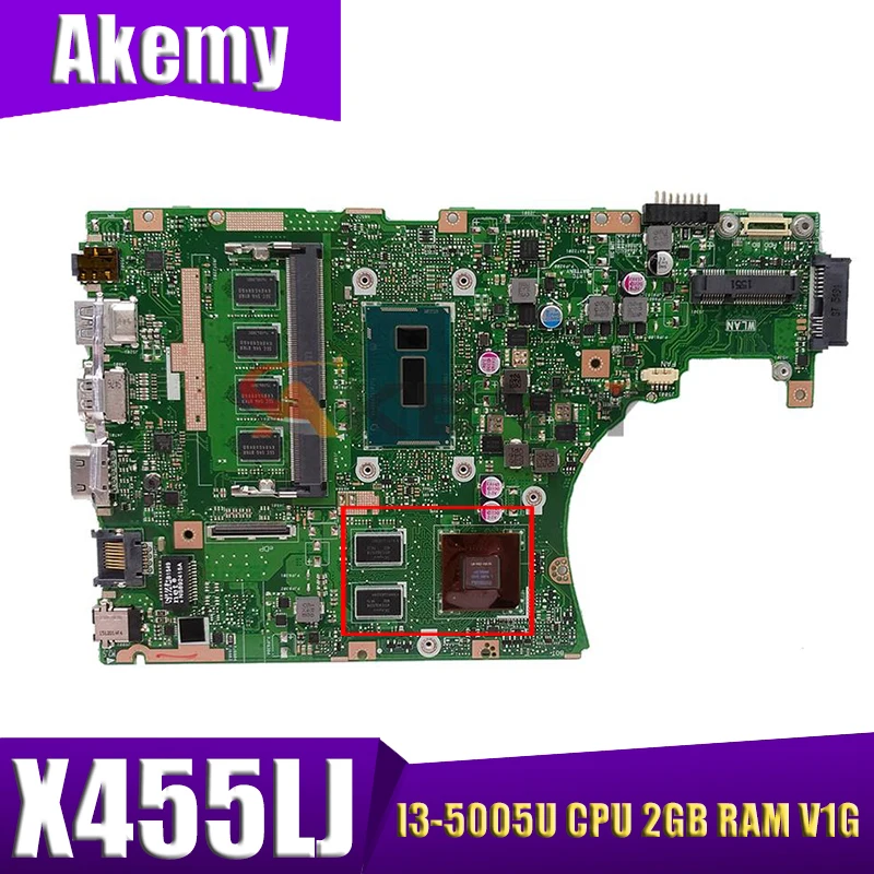 

Материнская плата X455LJ для ноутбука с процессором I3-5005U, 2 Гб ОЗУ