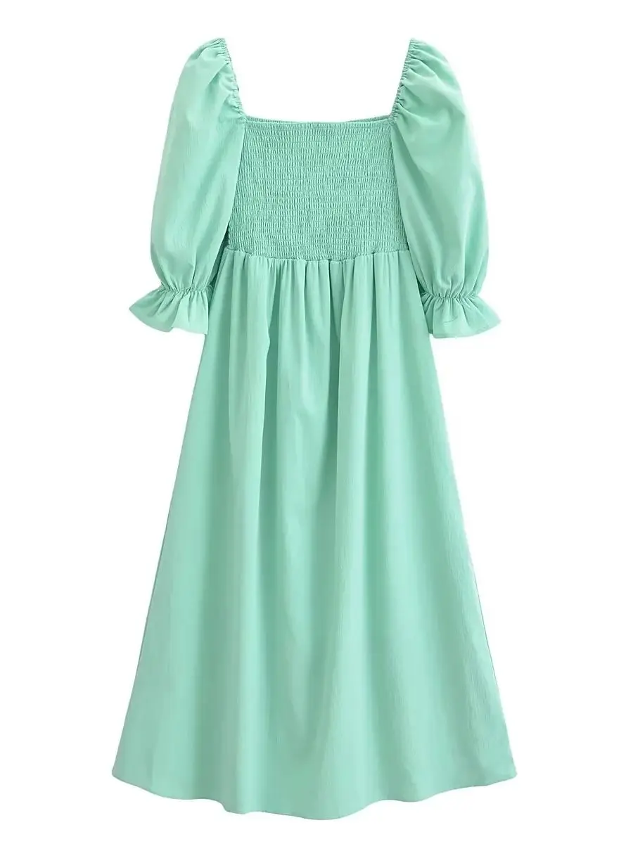 Платье KAOPU ZA женское с коротким рукавом элегантное однотонное длинное