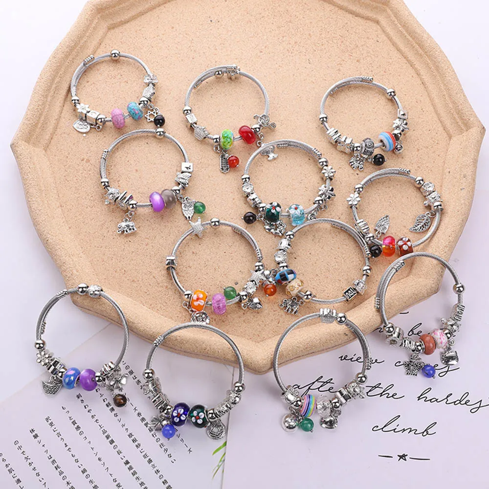 

1 Piece Ins National Style Pandora Bracelet For Women Ethnic Style Alloy Beaded Fairy New In Bohemian Chic Birthday Party Gift