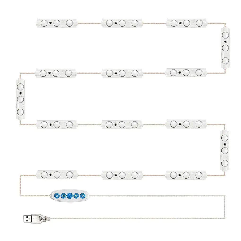 

LED Vanity Mirror Lights Kit USB Make Up Lighting Dressing Table Lamp Strip for Bedroom Living Room Beauty Shop