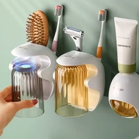 wall mounted toothpaste dispenser automatic tube press squeezer toothpaste with dust cover dispensador pasta dientes