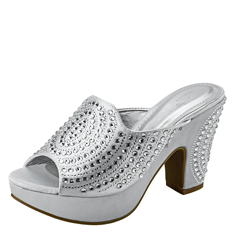 Italian Designer Women Shoes Chunky Sandals Platform Shoes Wedding Dress Pumps High Heel Bling Bling Female Square Heel Mules