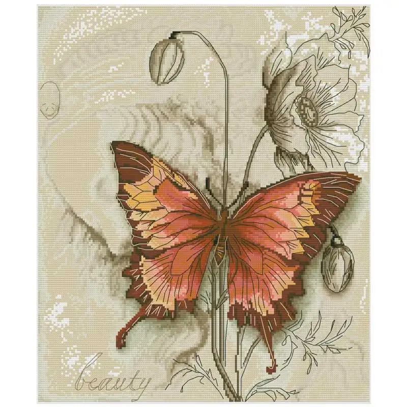 

Наборы для вышивки крестиком 11CT 14CT 16CT 18CT, наборы для вышивки крестиком с цветочным и бабочками, подарок для рукоделия