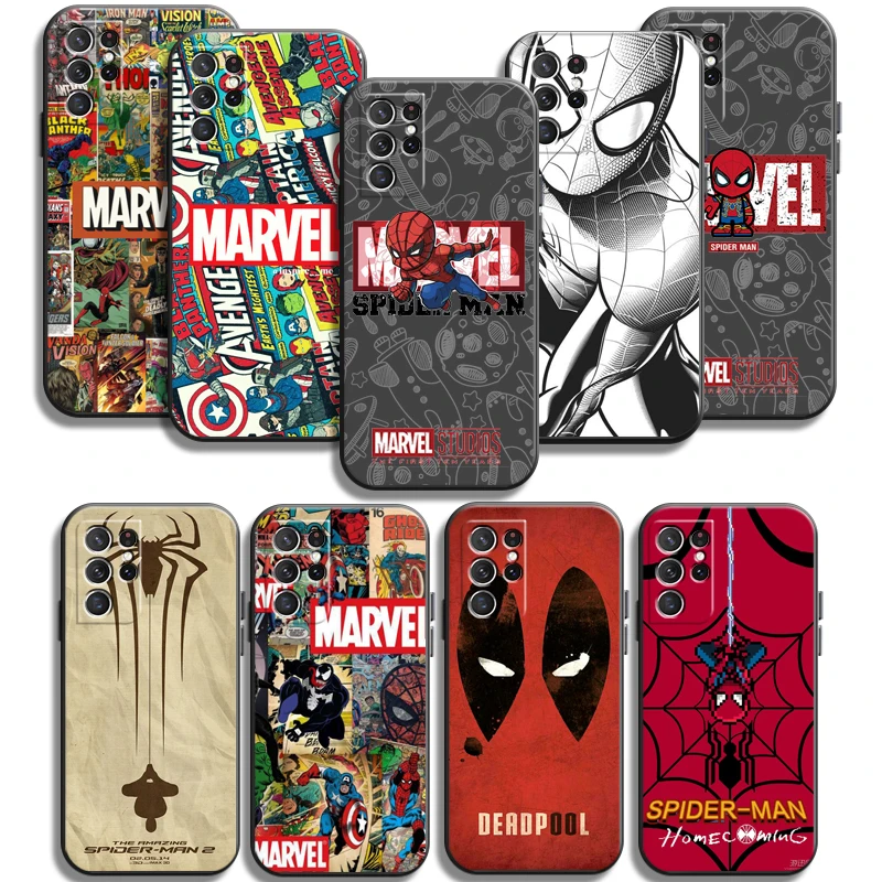 

Marvel Iron Man Spiderman Phone Cases For Samsung Galaxy A51 4G A51 5G A71 4G A71 5G A52 4G A52 5G A72 4G A72 5G Coque Carcasa