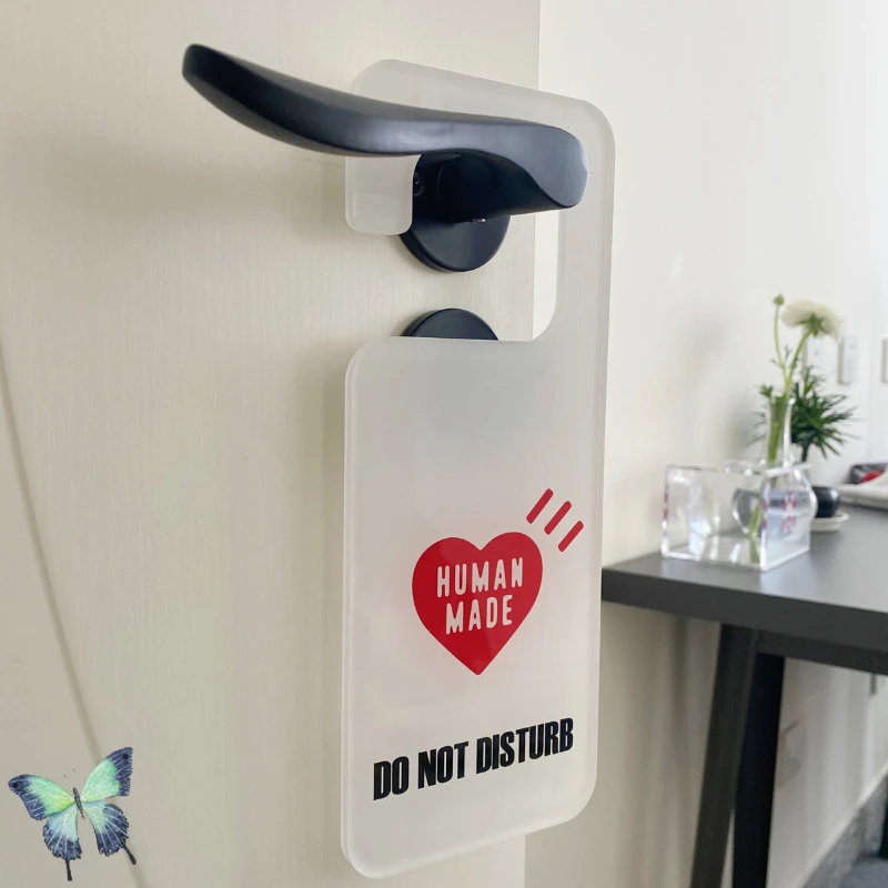 

10X25CM Room Love House Card Acrylic Do Not Disturb Red Heart Studio Home Decoration Door Hanging Card Human Made T Shirt
