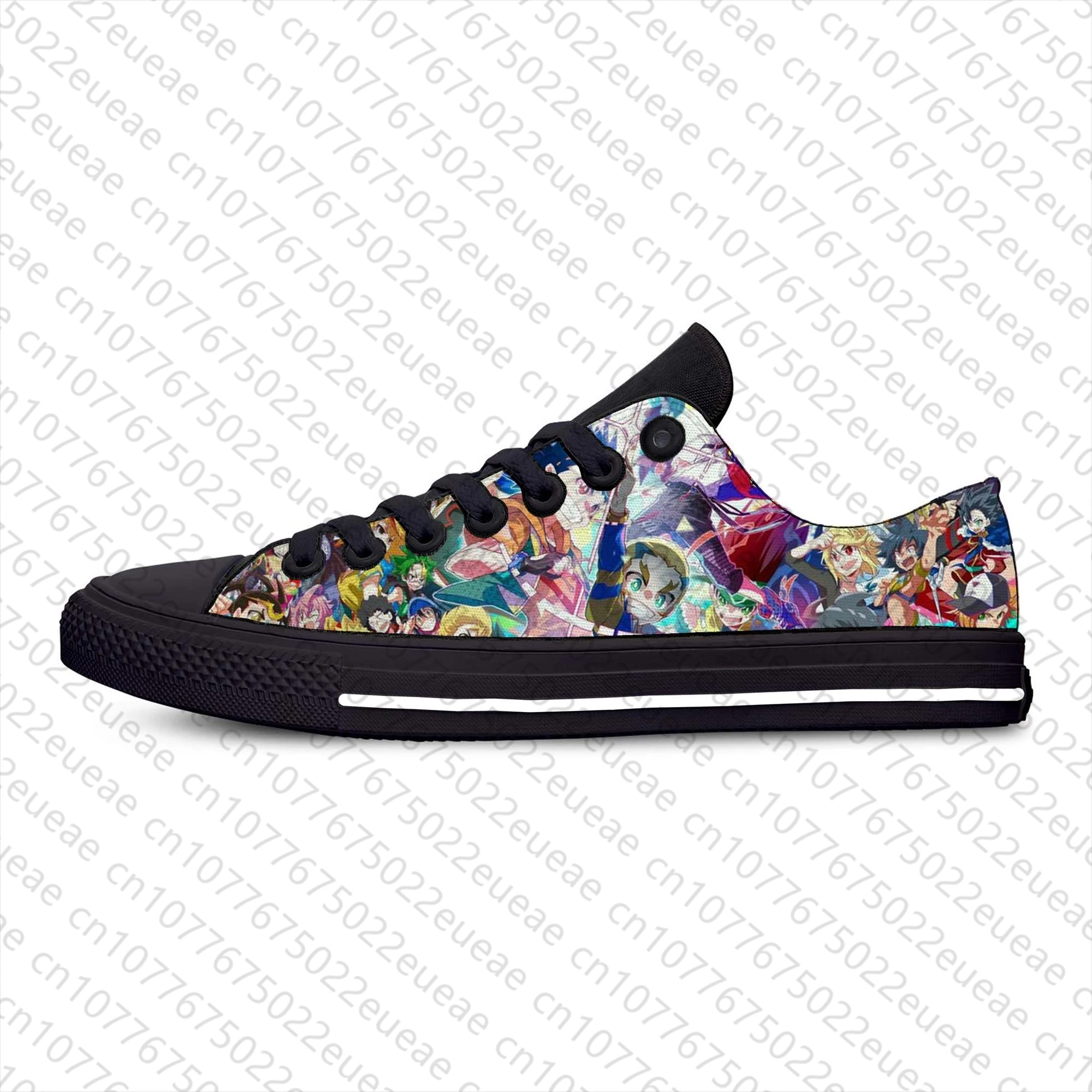 Кроссовки Beyblade Burst с рисунком аниме для мужчин и женщин повседневная холщовая