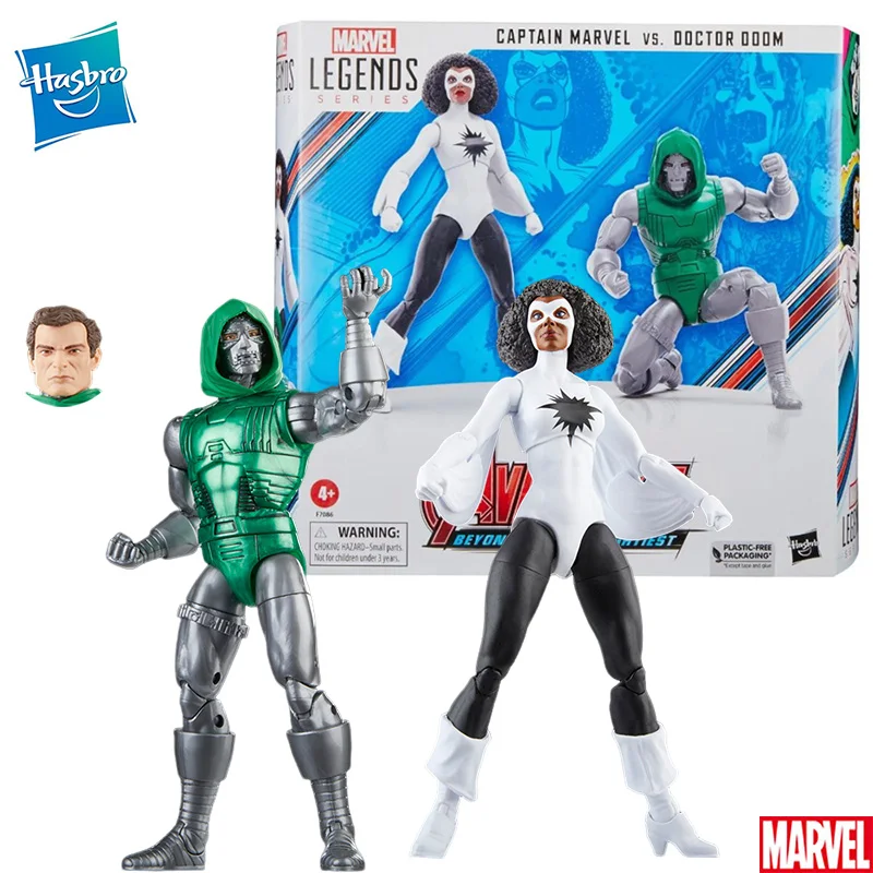 

В наличии Hasbro серии Marvel Legends Мстители 60-я годовщина Капитан Marvel VS доктор Дом ПВХ фигурки героев аниме модели игрушки