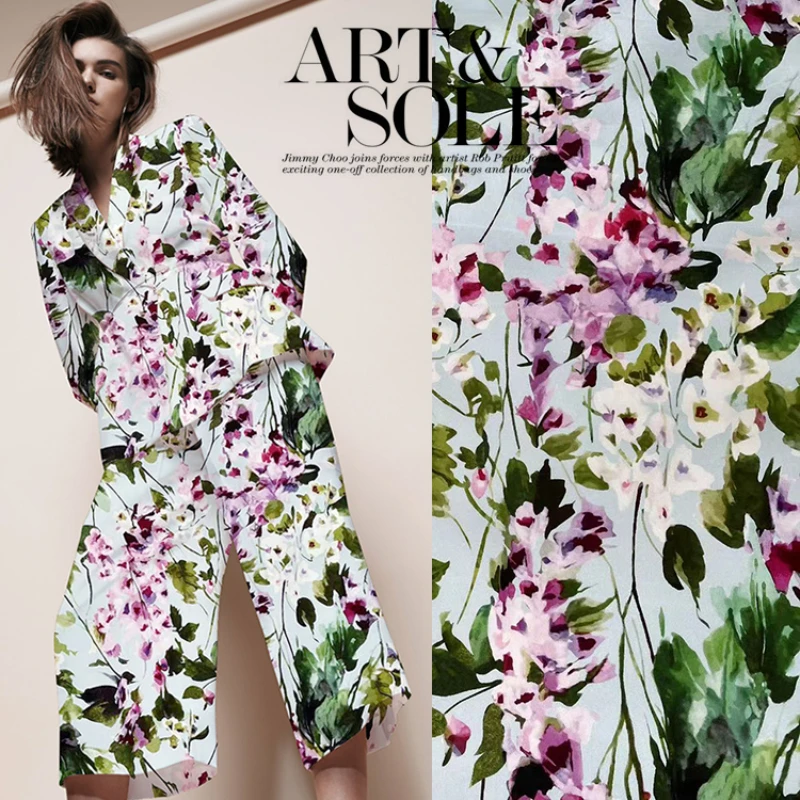 Silk Crepe Fabric Spring Summer Digital Print Stretch Heavy Crepe Breathable Comfortable Dress Shirt Fabrics Alibaba Express