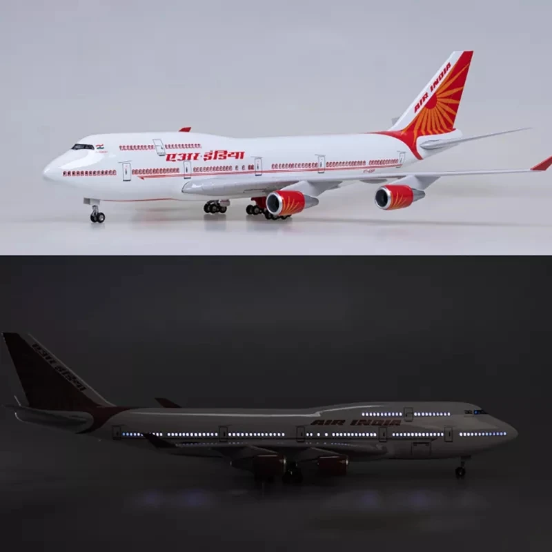 47 см Air India Боинг 747 Коллекционная модель самолета со стандартными колесами для