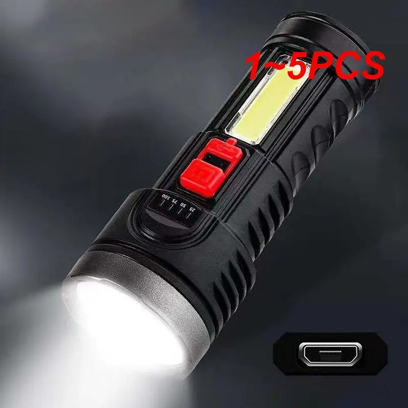 

1~5PCS Portable Torches Glare Flashlight Strong Light USB Long-range Light Flashlight Portable Tactical Light Outdoor