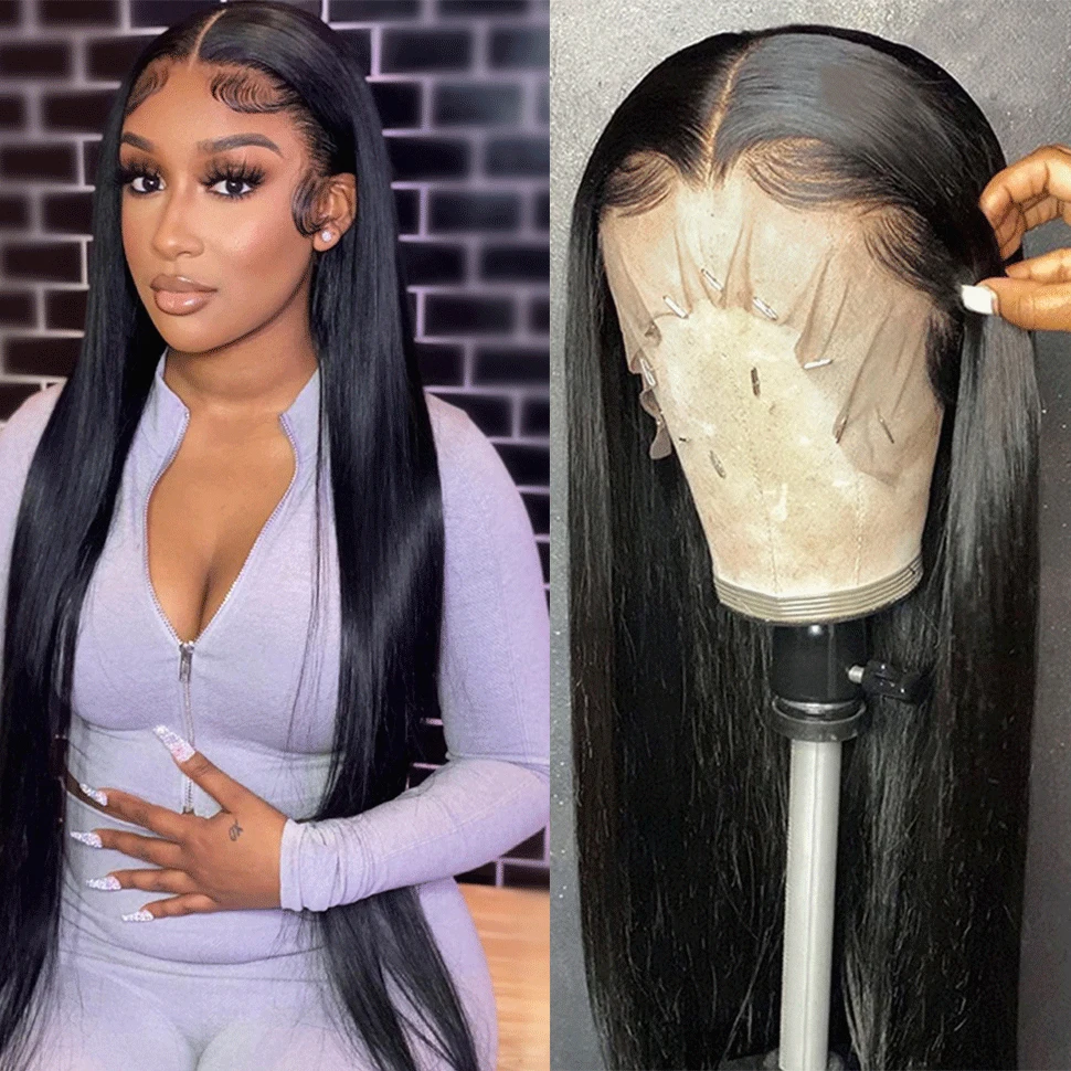 32 34 Inch 13x4 13x6 HD Lace Frontal Wig Straight Lace Front Human Hair Wigs Brazilian Remy 4x4 5x5 Lace Closure Wig Pre Plucked