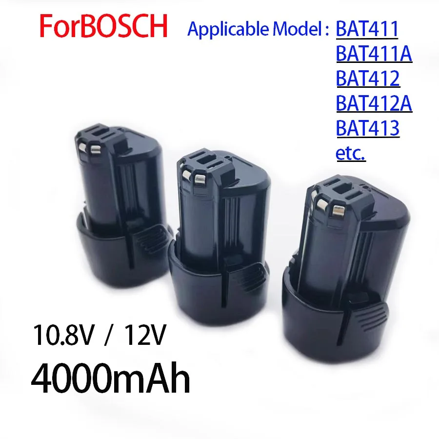Фото ✔ Для BOSCH BAT411 10,8 В литий-ионная аккумуляторная батарея BAT411A BAT412 BAT412A BAT413 BAT413 Сменная батарея 12 В №1