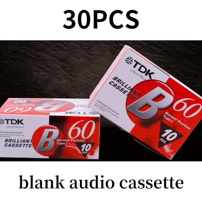 30pc Standard Cassette Blank Tape Player Empty 60 Minutes Magnetic Audio Tape Recording For Speech Music Recording high qulity
