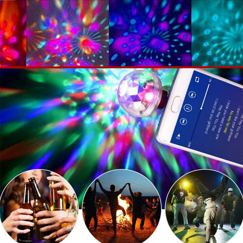 RGB-лампа для салосветильник автомобиля с USB-портом