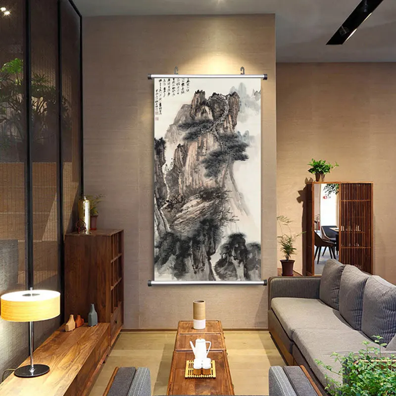 Чжан дацянь китайская чернильная пейзажная живопись HD принты на холсте