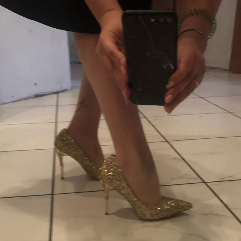 Женские туфли-лодочки на высоком каблуке и платформе