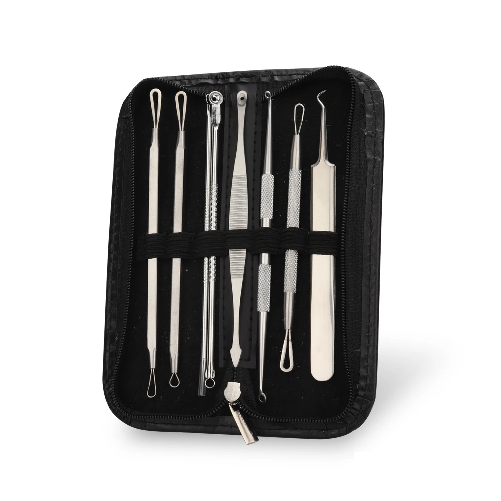 4/5/6/7/8Pcs инструмент для удаления угрей комплект прыщи акне клип игла Уход за лицом