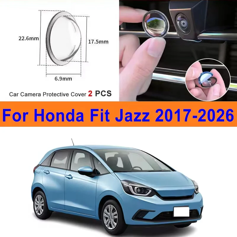 Фото 2 шт. защитных наклеек для объектива камеры Honda Fit Jazz 2017-2026, 360-градусная защита от царапин для камеры заднего вида №1
