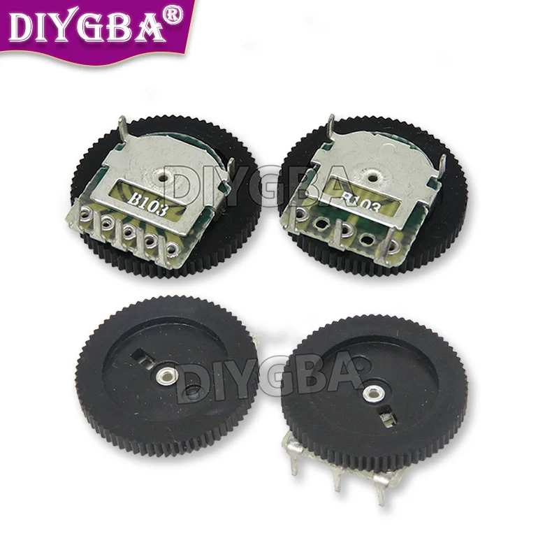 10 шт. 3-контактный 5-контактный двойной потенциометр B102 B103 B203 B503 B1K B10K B20K B50K 16*2 мм