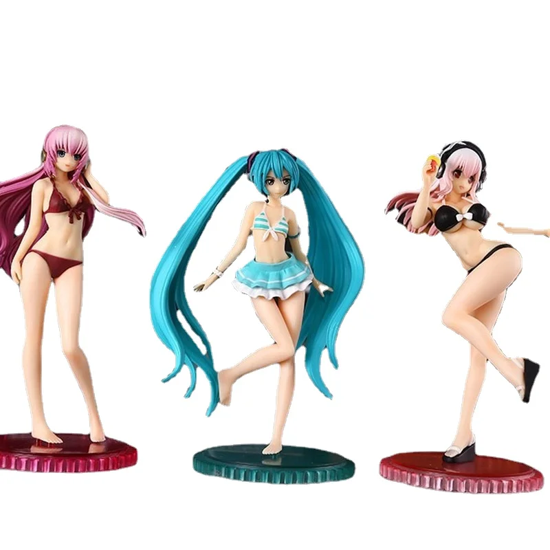 

Anime Hatsune Miku Action Figures Your Royal Highness Princess Sonico Swimsuit Water Boxed Figure Decoration Christmas Gift