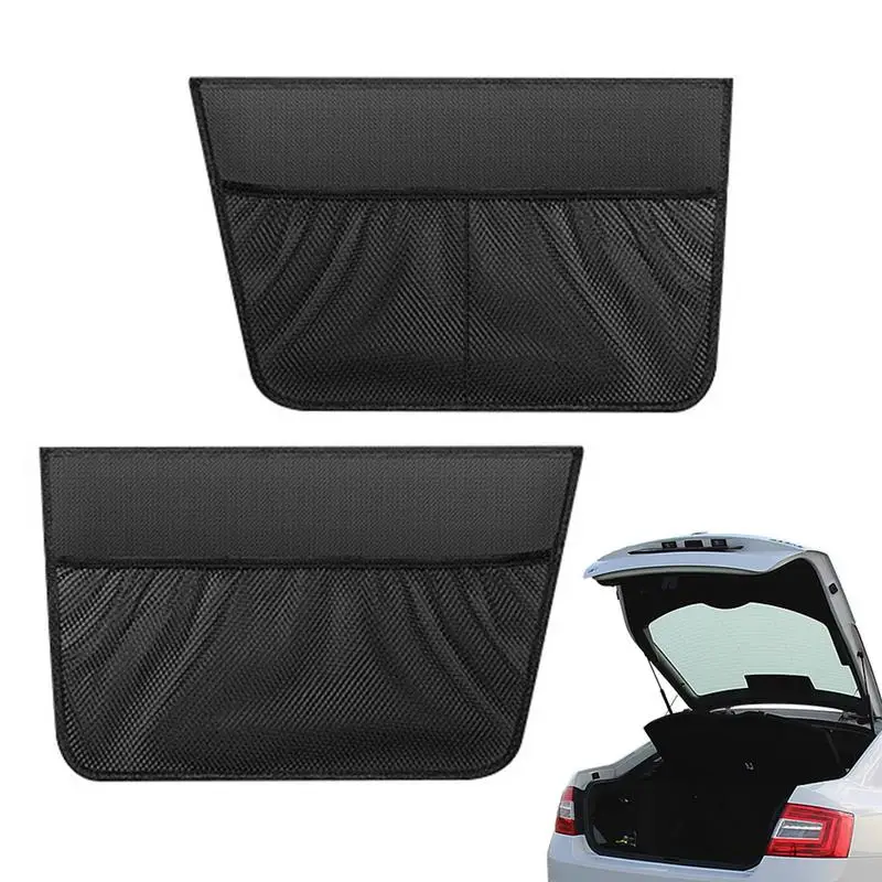 

Auto Trunk Side Storage Organizer Board Baffle Partitions Plate 2pcs Adjustable Trunk Storage Divider Durable For Tesla Model Y
