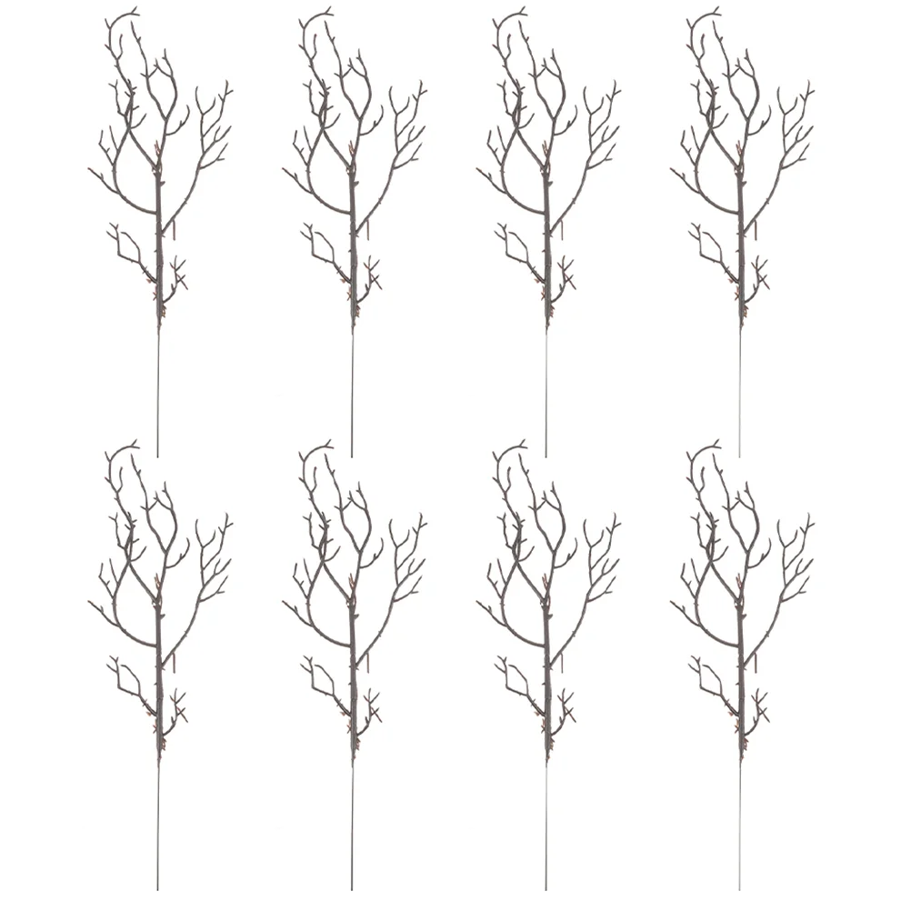 

8 Pcs Vase Filling Artificial Stems House Accessories Home Decorative Tree Branches Plastic Dry Antler Halloween Plants