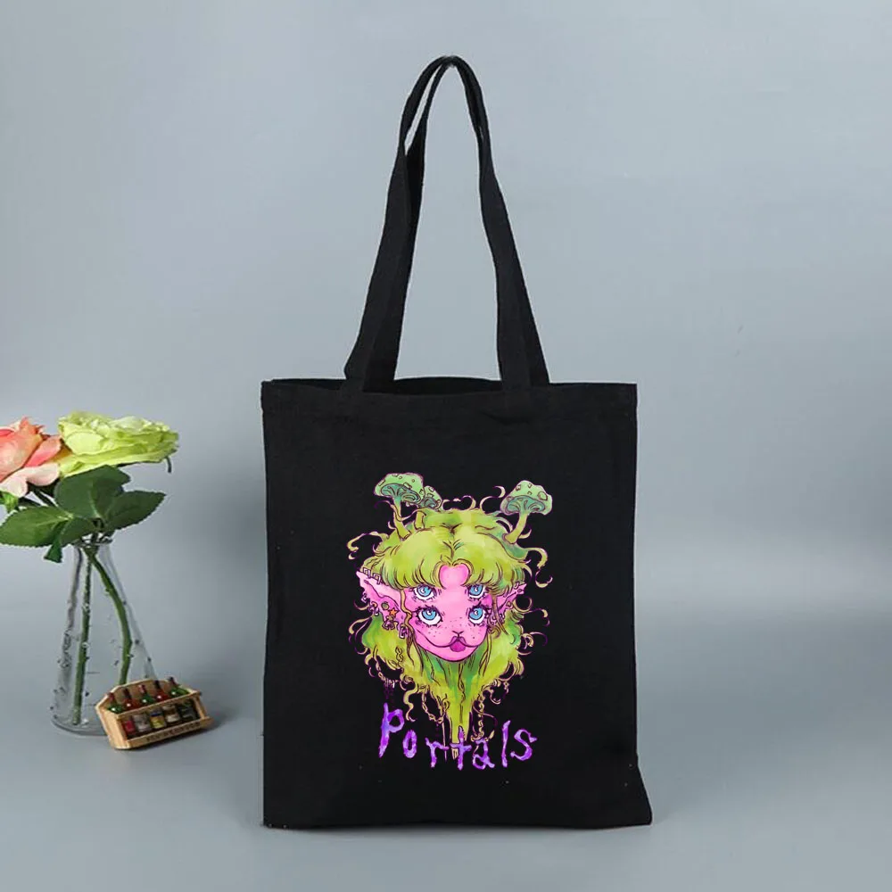 

Melanie Martinez Print Handbags Large Shoulder Fabric Canvas Bag for Girls Shopping Bag School Bag