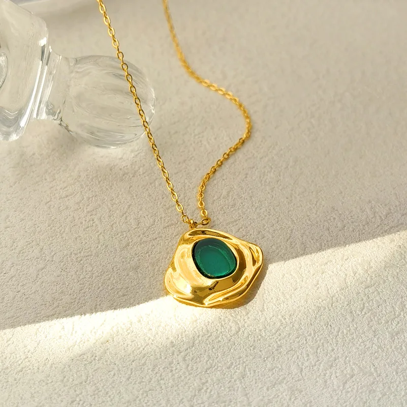 Современные ювелирные изделия зеленая геометрическая проекция винтажное