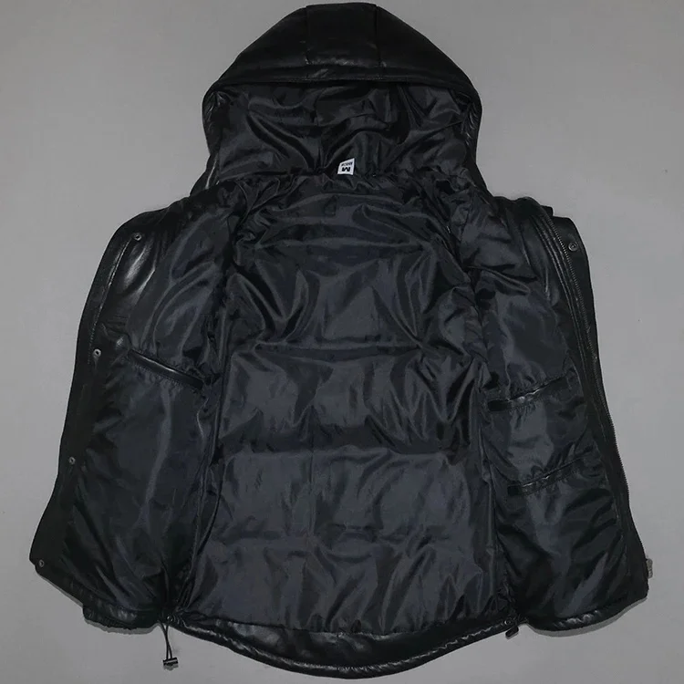 Магазин. Зимнее теплое кожаное пальто из овчины. Мужская качественная куртка на