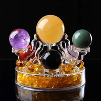 cs23 transparent acrylic seven star plate crystal ball holder sphere display stand home decoration