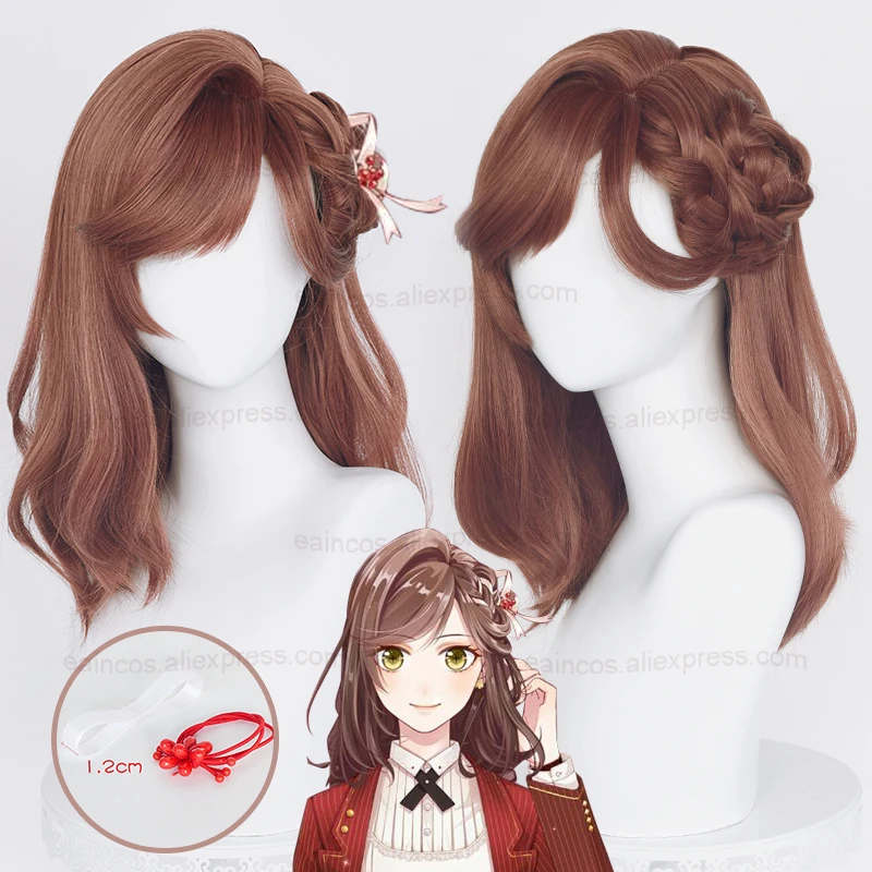 

Парик «Game Tears of Themis», длина 50 см, красно-коричневые парики, термостойкие синтетические волосы, стиль Хэллоуина