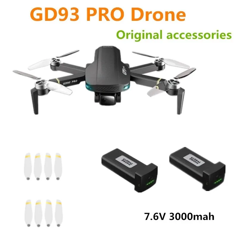 

GD93 PRO Drone Battery/Propeller Blade/ 7.6V 3000mAh For GD93 PRO Dron Battery Spare Parts Original Accessories