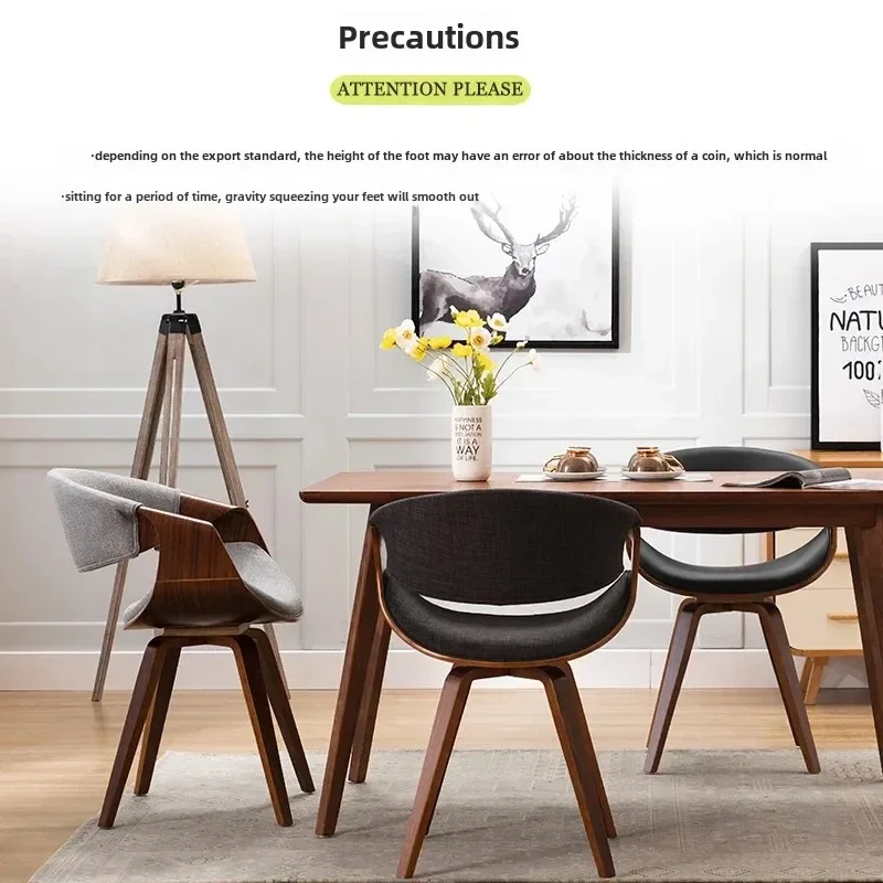 Итальянский удобный обеденный стул со спинкой домашний табурет из цельного