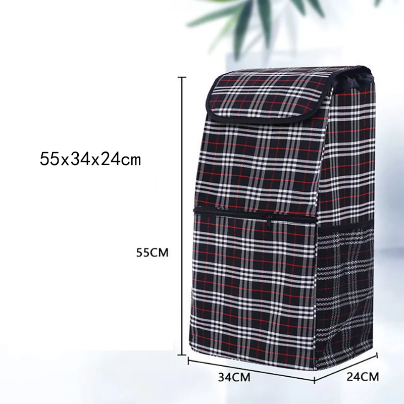 

Waterproof Shopping Bags for Trolley Shopping Cart Woman Market Purchase Basket Trailer Portable Cart Foldable Handbag Carrier