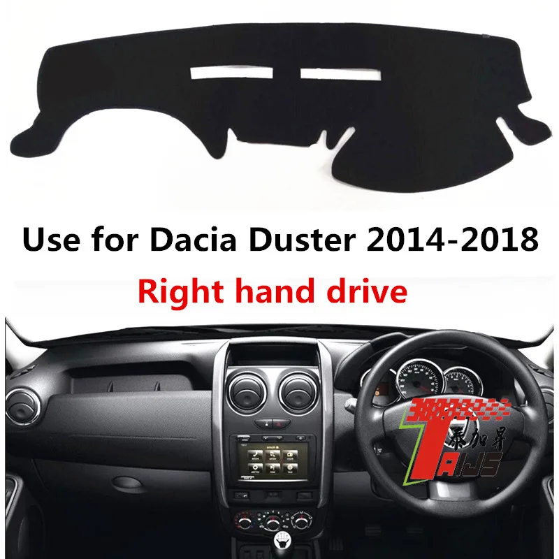 

Taijs Right Hand Drive Car Dashboard Mat Dash-Mat for Dacia Duster 2014 2015 2016 2014 5mm Thickness Sunshade Inner Carpet