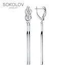 Серьги SOKOLOV из серебра, Серебро, 925, Женские, Серьги 2022 тренд, Оригинальная продукция
