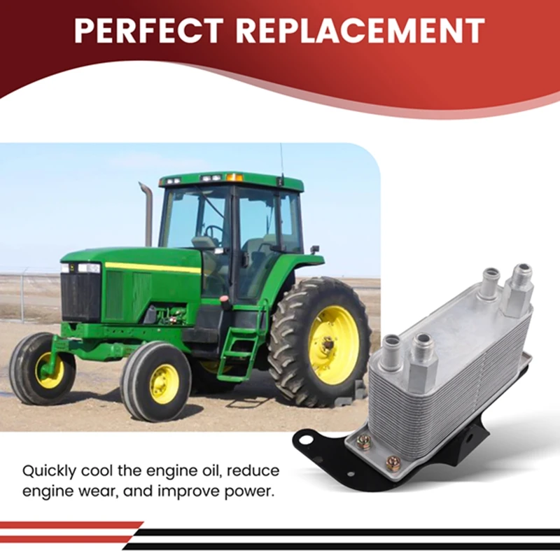 Масляный радиатор трансмиссионного масла RE201108 68004317AA для трактора John Deere 7710 7810 315SJ