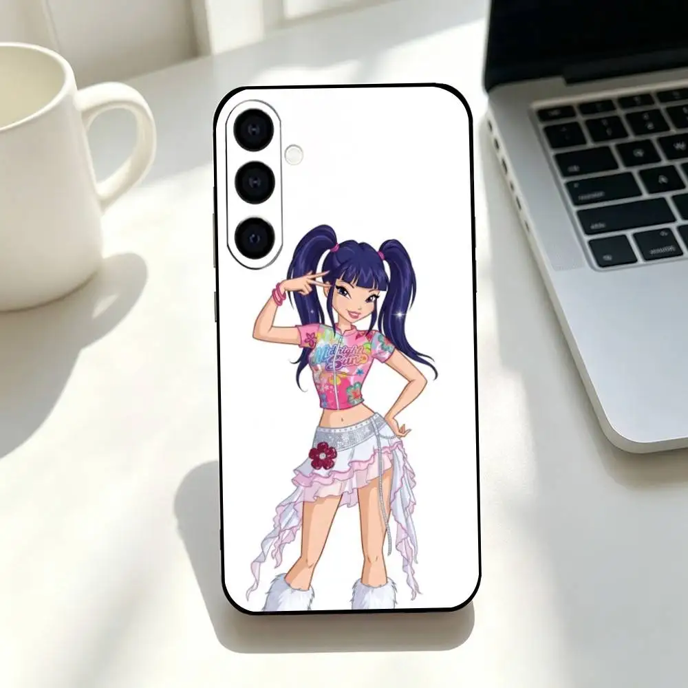 Фото Чехол для телефона W-Winx Clubs, черный, силиконовый, мягкий, для Samsung Galaxy A73, A72, A71, A70, A53, A52, A51 №4