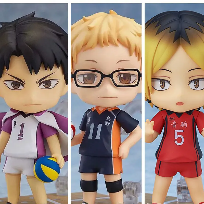 

Anime Nendoroid Haikyuu Figure Hinata Shoyo Kageyama Tobio Oikawa Kenma Mini Action Figurine Kawaii Doll Collectible Model Gift