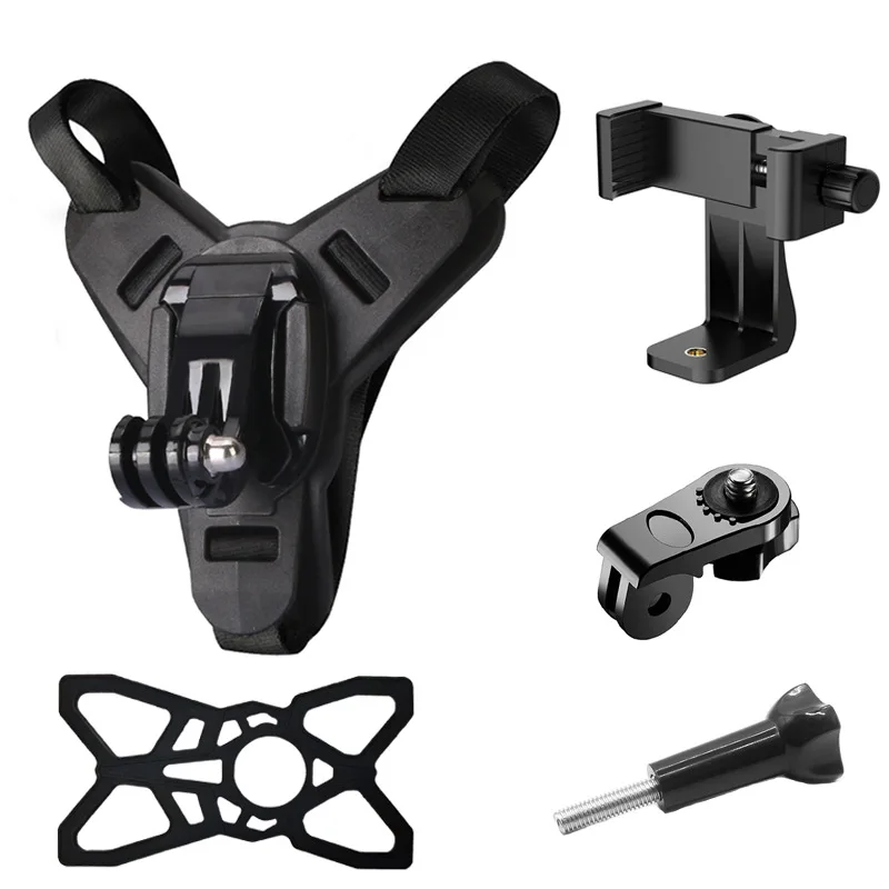 

Motorcycle Helmet Chin Mount for GoPro Hero 12 11 10 9 8 7 6 5 Action Sports Camera Holder Motorcycle Stander Go Pro Accessory