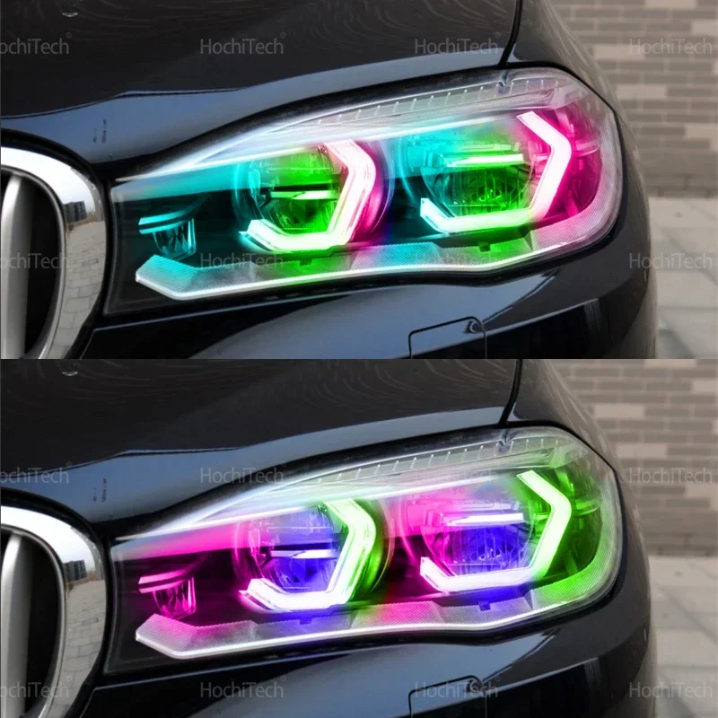 Для BMW X6 F16 2015-2019 XDrive35i 50i XDrive30d 35d 40d M50d Flowing DRL M4 Style LED Angel Eyes Кольцо лампы с указателем