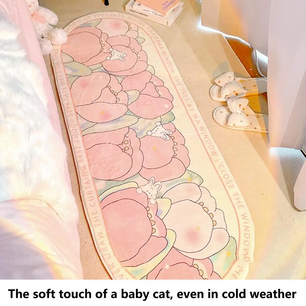 

Красивый прикроватный напольный коврик, мягкий красивый домашний прикроватный коврик, пушистый прикроватный напольный коврик для гостино...